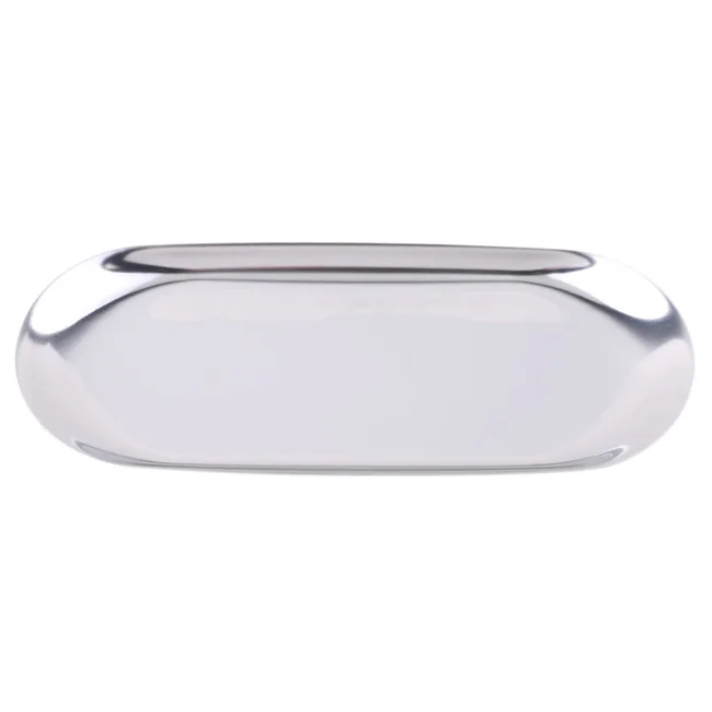 silver size L Современные металлические лотки для хранения из нержавеющей стали, поднос с эллипсом золотого и серебряного цветов, поднос для получения ювелирных изделий, тарелка для десерта, декоративные предметы - Цвет: silver size L