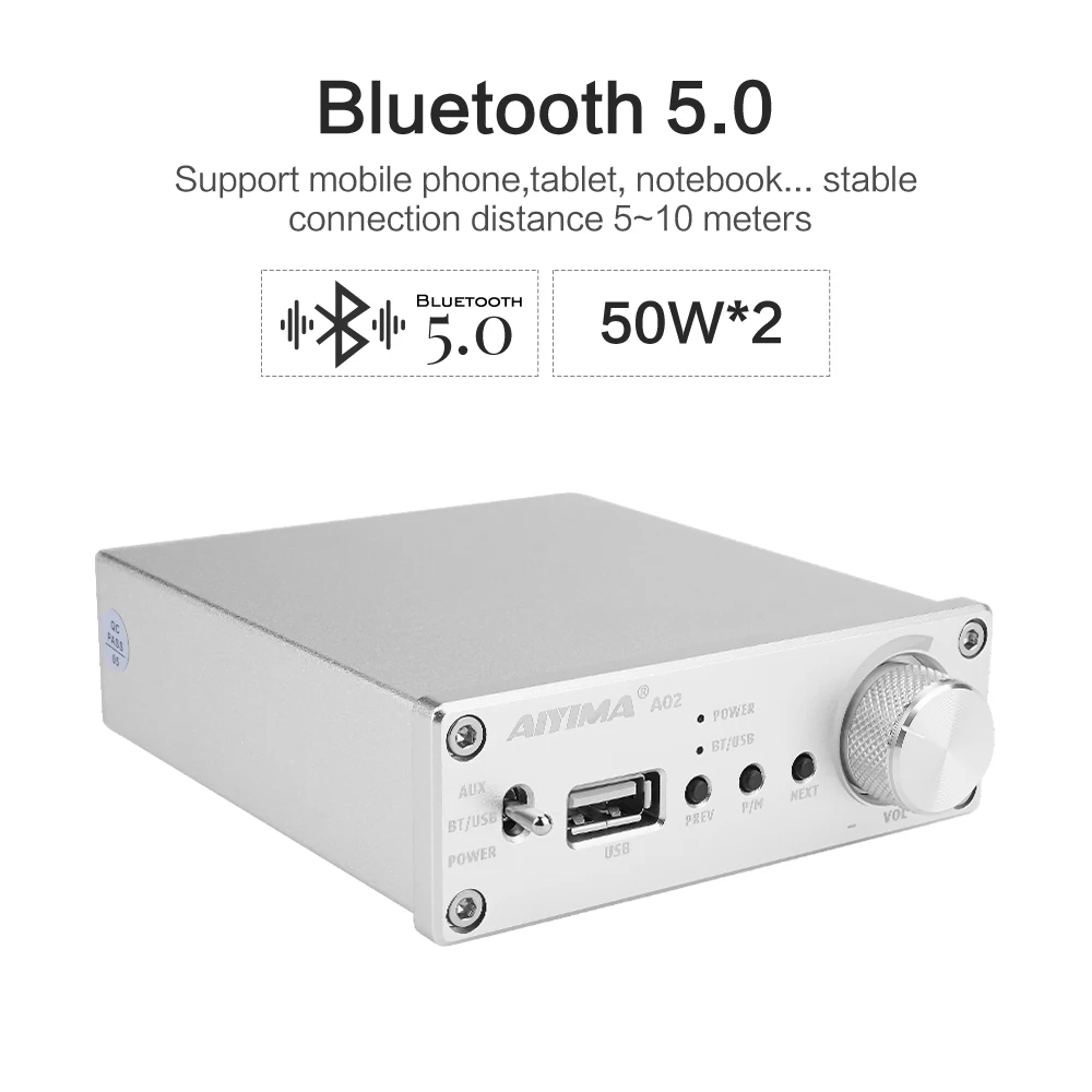 AIYIMA TPA3116 Bluetooth 5,0 усилитель мощности стерео цифровой ...