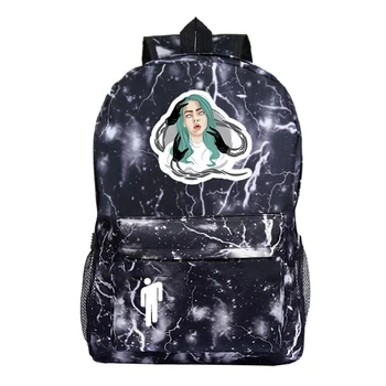 

Popular Boys Girls Billie Eilish Backpack Teens School Bag Child Primary Schoolbag Students Bookbag Men Women Travel Bag Gift