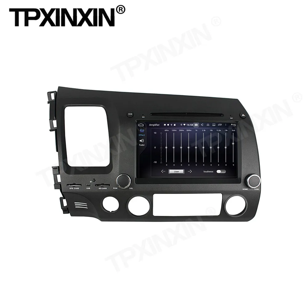 128G Carplay Car Radio 2 Din Stereo Receiver Android 10 For Honda Civic 2006-2009 2010 2011 GPS Player Audio Recorder Head Unit