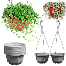 

1PC Hanging Flower Pot Plastic Flower Basket 3D Octagonal Garden Planting Pot Spider Plant Planting Outdoor Decor Reusable