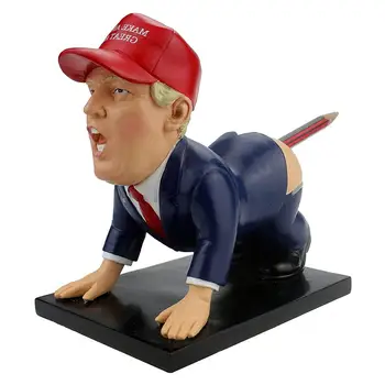 

Pen Holder Donald Trump Statue Presidential Pen Holder Desk Table Figurines Miniature Model Desktop Ornament For Home Office