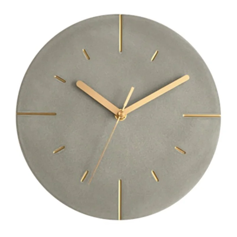 Скандинавские креативные цементные настенные часы для спальни тихий кварцевый часы для гостиной модные промышленные ветровые красивые часы