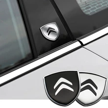 

Waterproof Car Badge Door Window Sticker Trunk Side Metal Decal For Citroen C2 C4 C4L Berlingo Xsara Grand Picasso DS3 DS4
