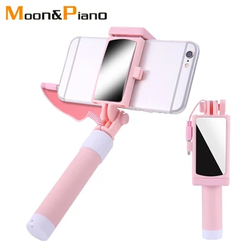 

Universal Wired Selfie Stick Colorful Folded Expanded Silicone Handle Vlog Take a Picture For Smartphone Portable Lightweight