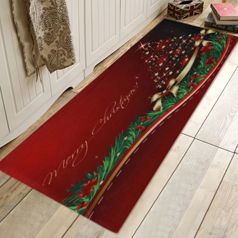 Merry Christmas коврик с буквенным принтом Коврик противоскользящий напольный коврик для кухни спальни гостиной спальни комнаты Новогоднее украшение