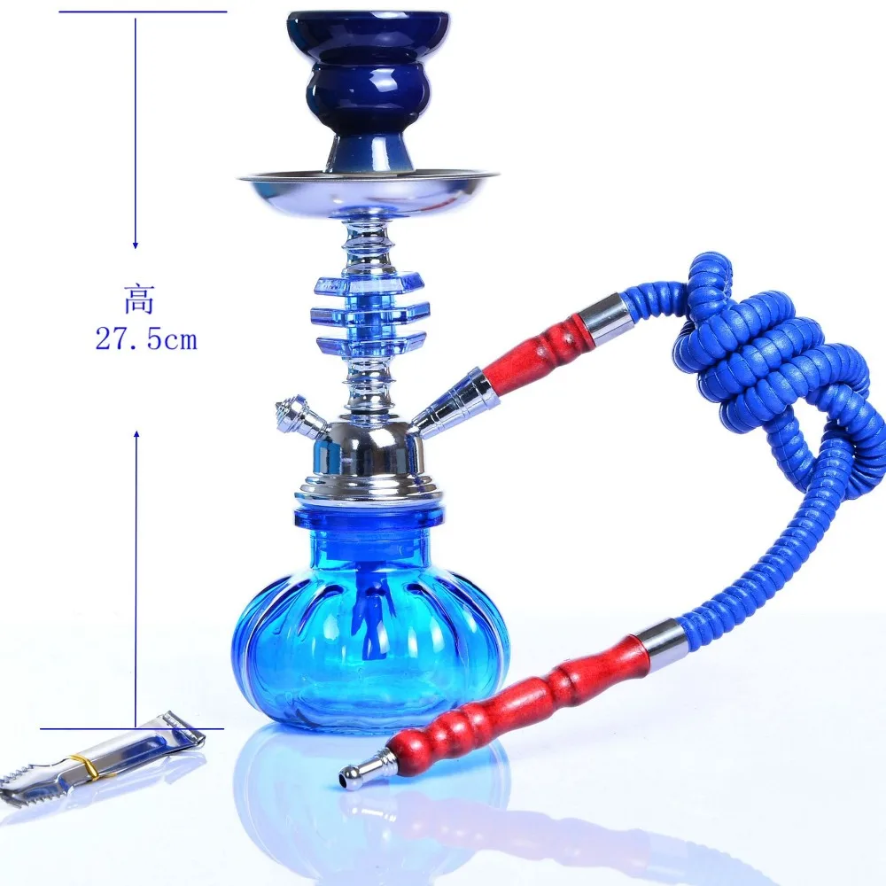 

Acrylic hookah has 4 colors, single synthetic leather hose, hookah ceramic bowl, hookah charcoal tongs Arabian hookah