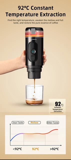 Portable Electric Espresso Machine, 1200mAh Coffee Machine Travel, Maximize  the Flavor and Taste Of the Coffee, Full Extraction for K Capsules, Ground