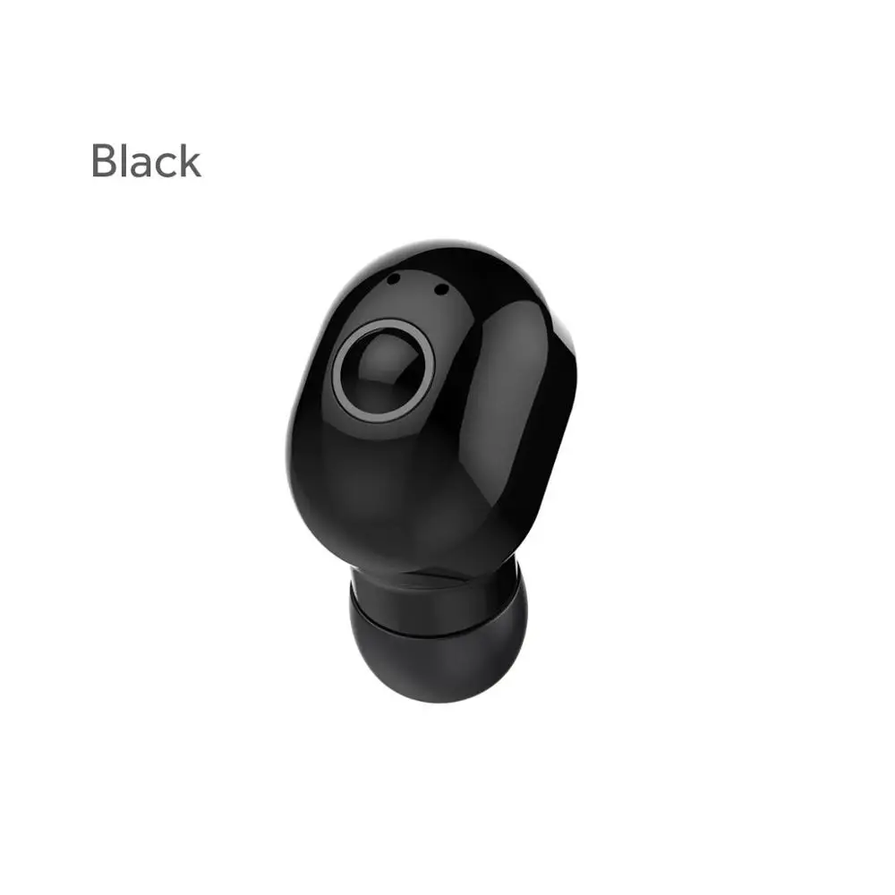 Мини беспроводные Bluetooth наушники 5,0 спортивные стерео наушники гарнитура с микрофоном наушники для samsung iPhone huawei аксессуары - Цвет: Black
