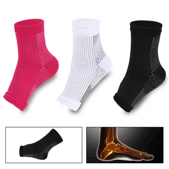 

Foot Anti Fatigue Compression Foot Sleeve Ankle Support Running Cycle Basketball Sports Socks Outdoor Men Ankle Brace Sock
