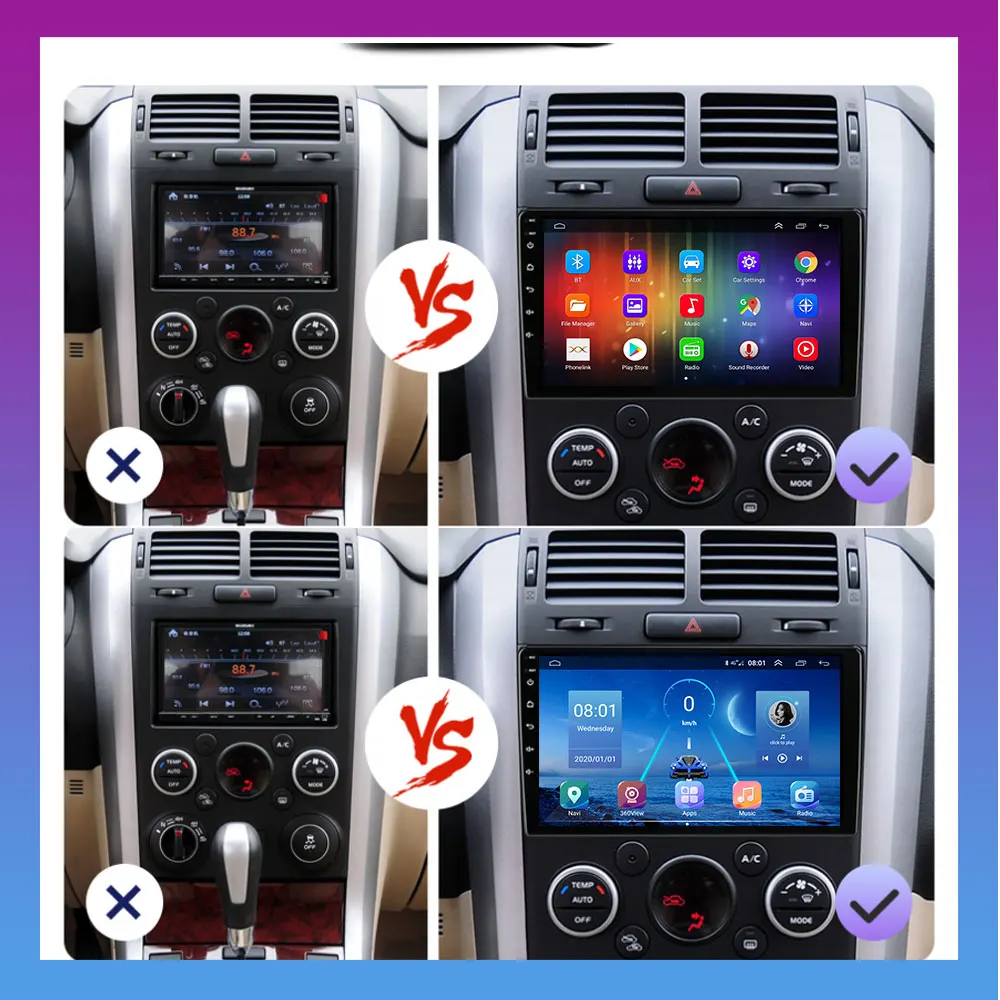 9'' For Suzuki Grand Vitara 3 2005-2015 GPS Navigation Stereo Multimedia No DVD Player Radio Android 9.0 Carplay DSP Sony Camera