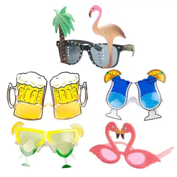 

5pcs Cute Hawaii Party Glasses Chic Beach Summer Glasses Funny Decorative Eyewears Dancing Party Supplies