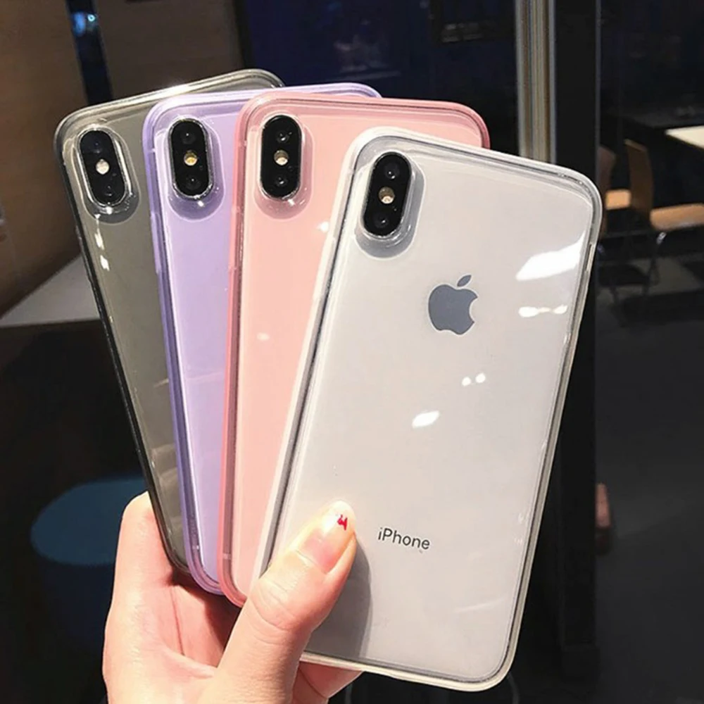 Роскошный противоударный прозрачный силиконовый чехол для Apple iPhone 11 pro X XS XR Max 6 6S 7