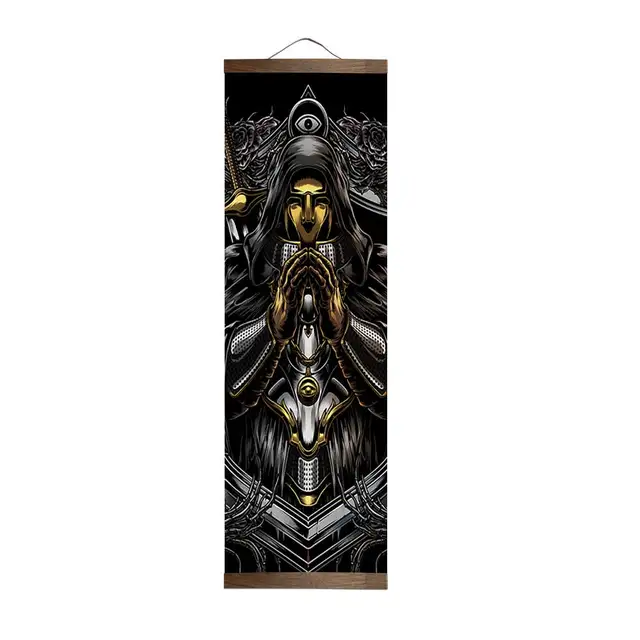 Japanese Ukiyoe for canvas painting with frame poster pictures for living room decoration wall art with wood hanging scroll 114-10