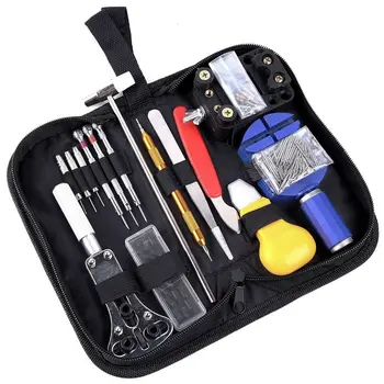 

Portable 147Pcs Watch Repair Tools Kit with Carrying Case Professional Watch Opener Pin Link Remover Bar Instruments Set