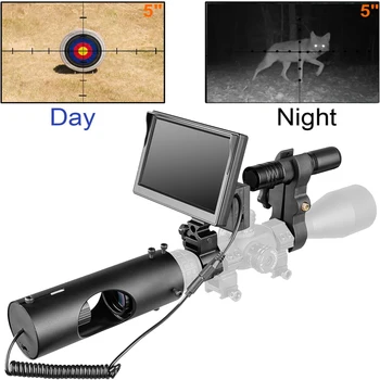 Mira telescópica de visión nocturna LED infrarroja de 850nm, con visión óptica de caza, impermeable, para caza, vida salvaje, visión nocturna