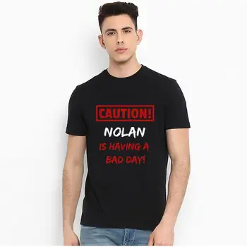 

Fitness caution nolan is having a bad day t-shirts homme XXXL 4Xl 5XL popular hiphop tops