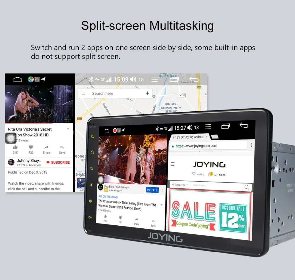 Clearance Joying Intel 2Din Android 8.1 1080P Car Stereo 8 inch 8 core 4G ROM Intelligent System Navi Radio for Toyota with Reverse Camera 13