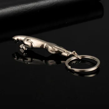 

Classic Silver Color Stainless Steel Leopard Keychain Car Keyrings Fine Bag Key Chains Creative Jewelry