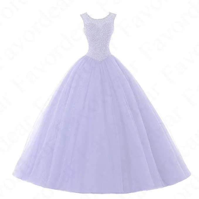 Favordear Vestido De 15 Anos бордовое небесно-голубое платье из бирюзы с бусинами Бальное Платье милое 15 нарядное платье с открытой спиной - Color: BLF-24-lavender