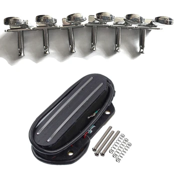 

1Pcs Guitar Pickup 4 Wire for Electric Guitar Dual Hot Rail Single Coil & 6Pcs Electric Guitar Tuning Keys Tuners