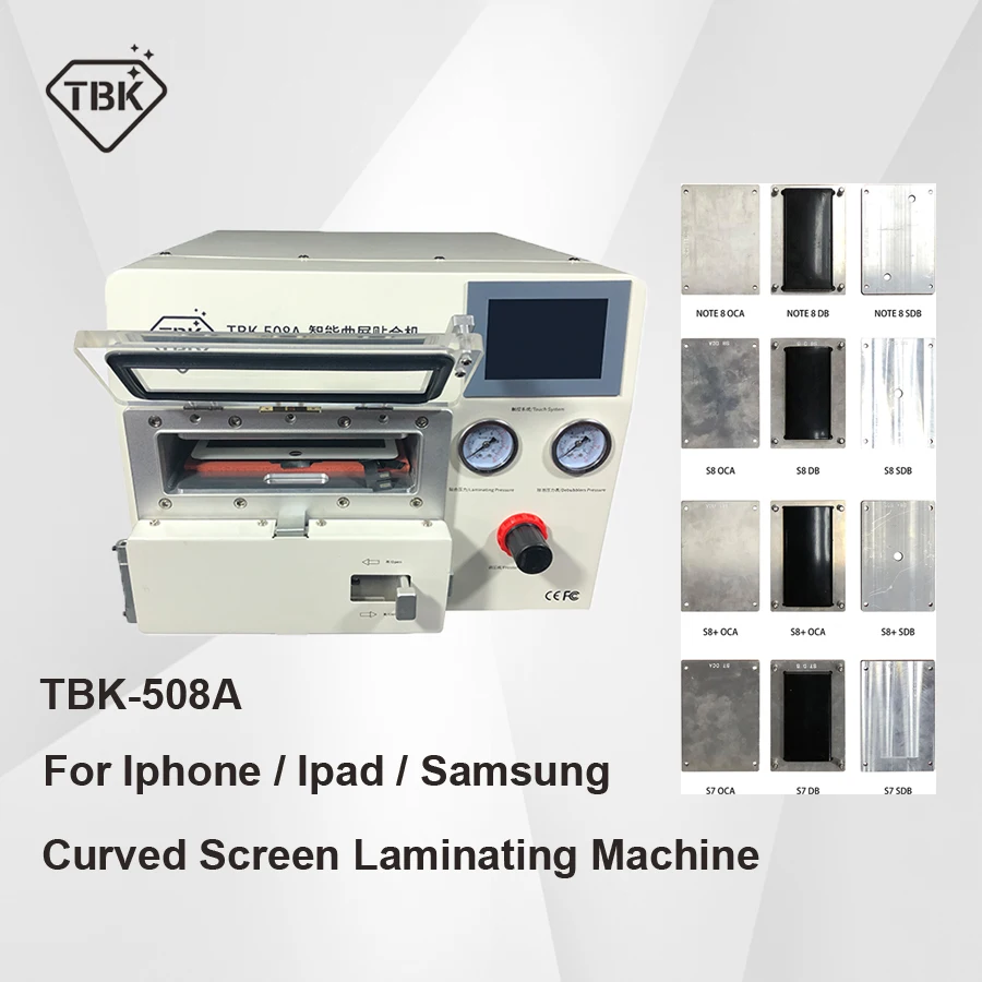 TBK-508A, изогнутый ЖК-экран, вакуумный ламинатор для samsung iPhone iPad S9 S9+ Edge lcd OCA Repair bubble remover