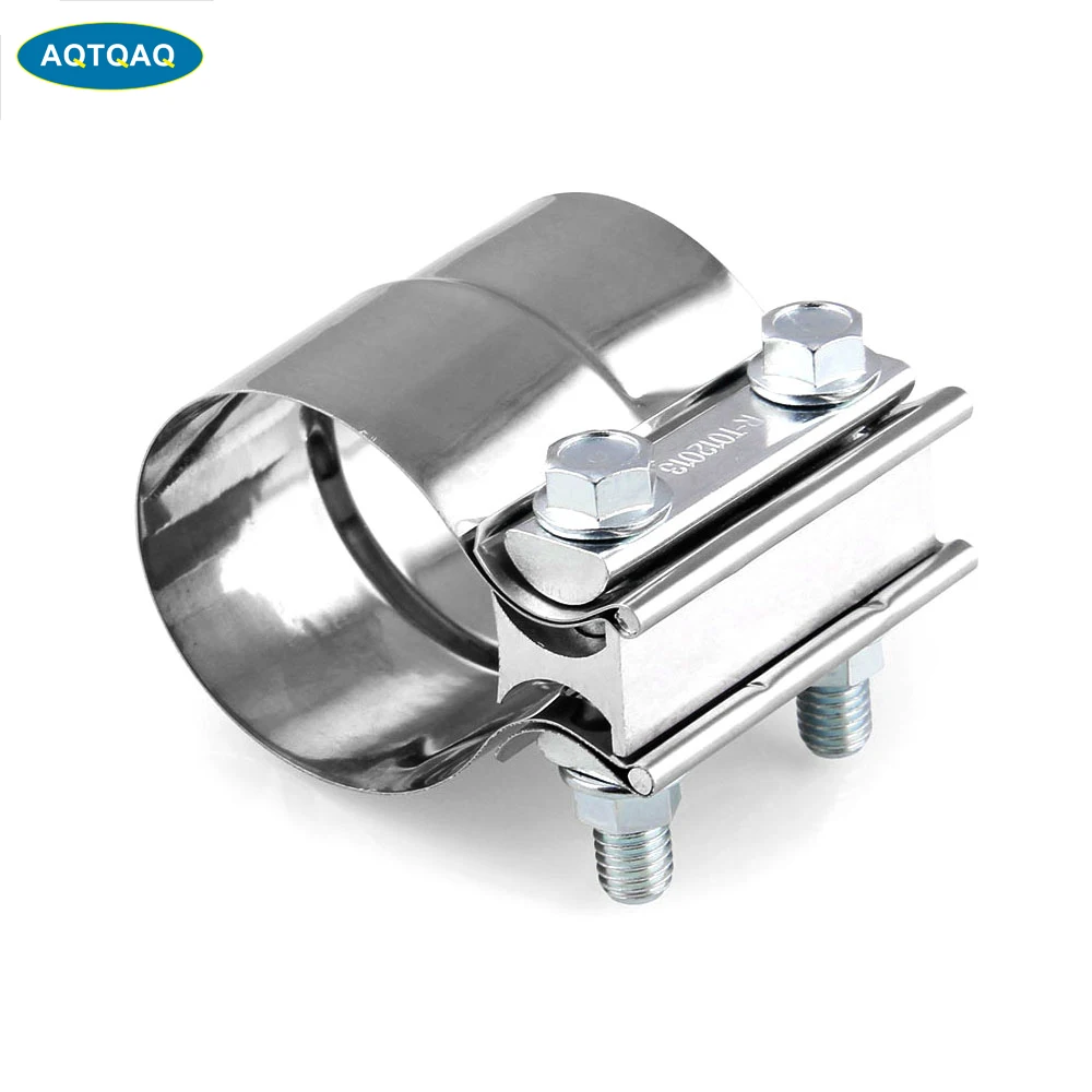 1set Multispecification Exhaust Pipe Clamp Butt Joint Stainless Steel