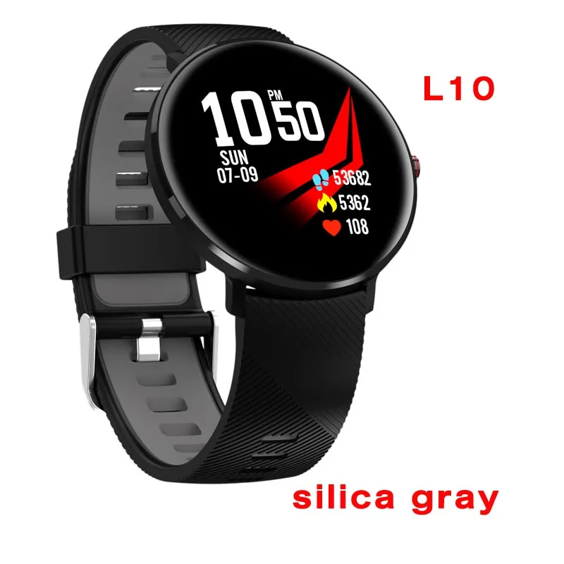 Greentiger L10 Bluetooth умные часы для мужчин ЭКГ сердечный ритм кровяное давление кислородный монитор IP68 Водонепроницаемый ЭКГ Smartwatch VS L5 L7 L8 - Цвет: silica gray