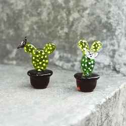 Cactos de vidro feitos à mão, arte pop, ornamento de natal, pingente de mesa, decoração de casa, lembranças de mesa, favores de mesa, lembranças de festa