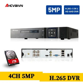 

AHCVBIVN 4CH 5MP AHD DVR Digital Video Recorder for CCTV Security Camera Onvif Network 16Channel IP HD 1080P NVR Email Alarm