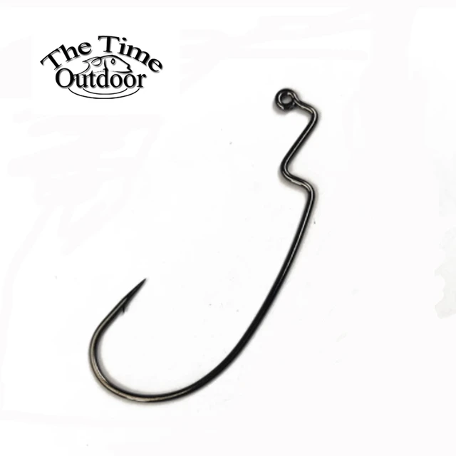 TheTime VJ71 Jig Hooks #2-#1/0 Barbed Texas Rig Hook 100pc High