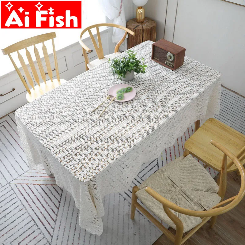 

Garden Hand Made Crochet Cover Towel Cotton Woven Tablecloth Hollow Tablecloth Piano Towel Shooting Props Decoration M179-5