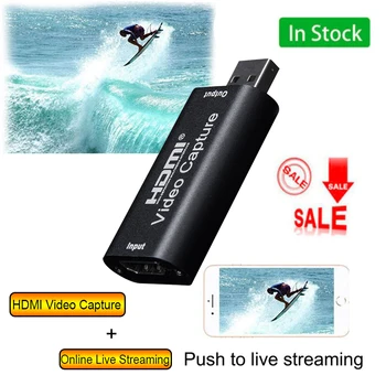 

HDMI Video Capture Card Grabber Live Streaming HDMI to USB digital converter video Recorder Box for Winodws DVD PS4 Game Camera