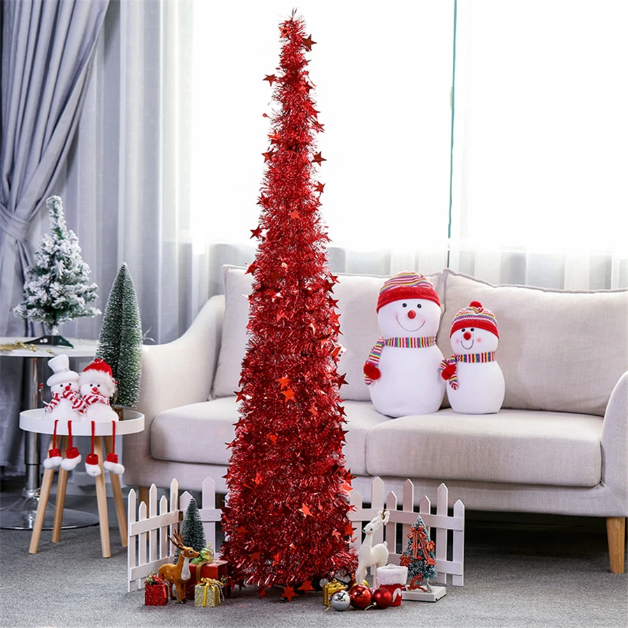 niettemin kool Pijl 5 stuks Inklapbare Kerstboom Kunstmatige Klatergoud Pop Up Xmas Boom voor  Kleine Ruimtes Thuis Party Holiday Kerstversiering|Bomen| - AliExpress