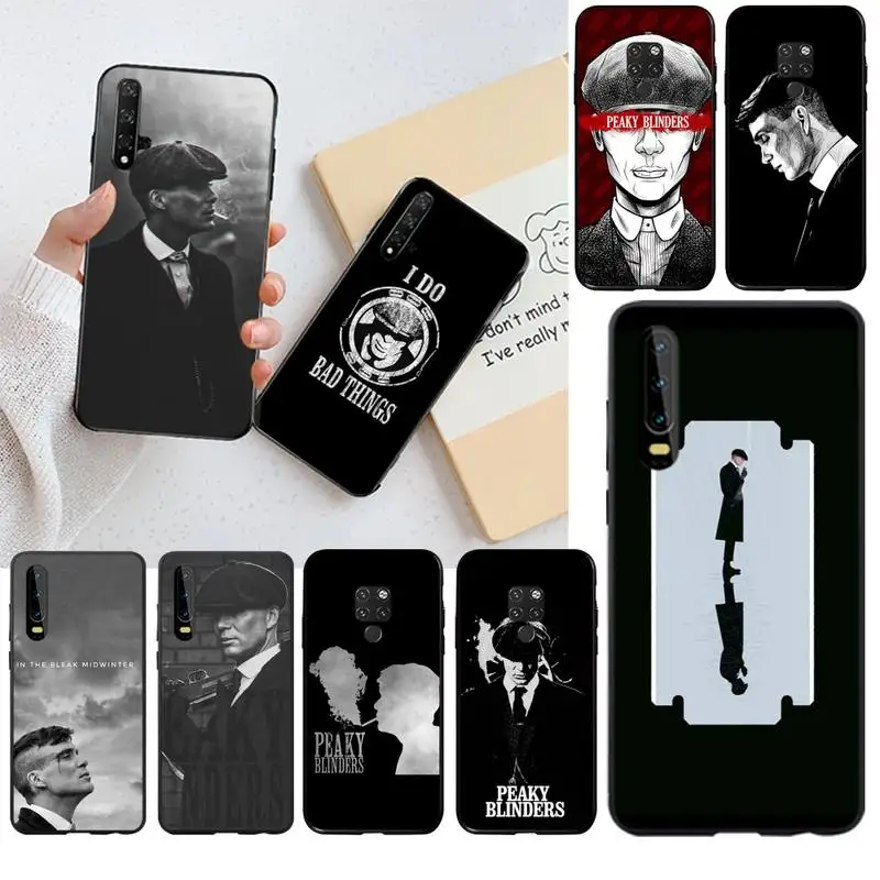 

HPCHCJHM Peaky Blinders Cross Logo DIY Painted Bling Phone Case for Huawei P40 P30 P20 lite Pro Mate 20 Pro P Smart 2019 prime