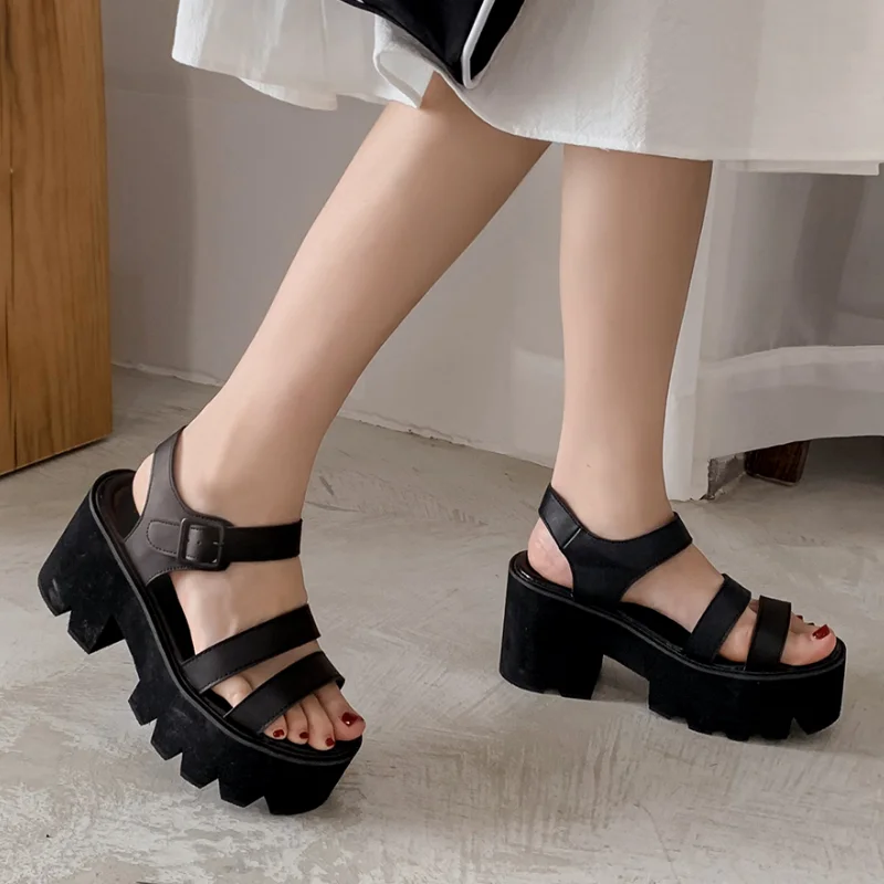 Pop Nice Summer Platform Women Sandals Female Shoes Woman Big Size 43  Fashion Buckle Causal Sandals High Quality Sandals - Women's Sandals -  AliExpress