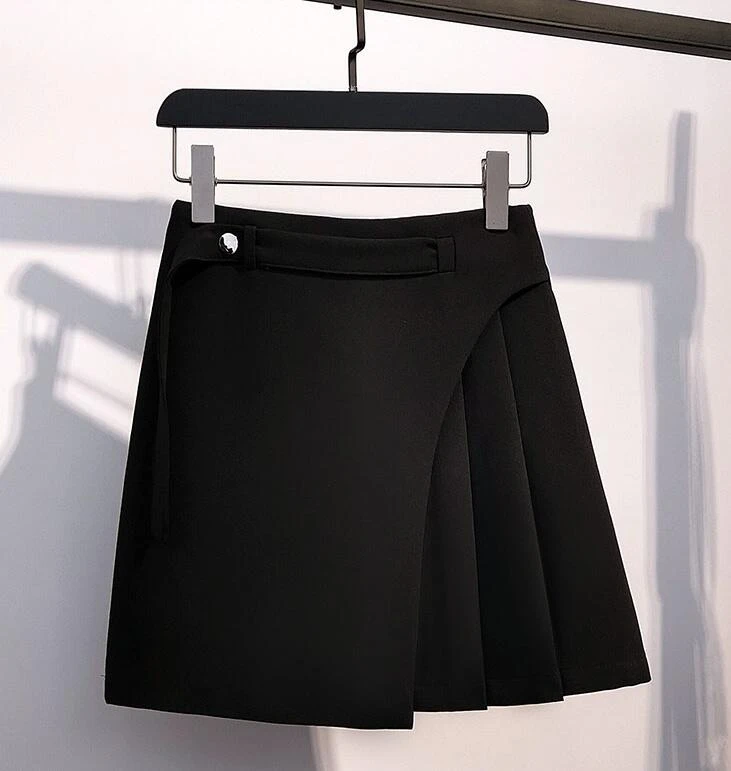 skirt Летняя женская одежда, осенние корейские милые комплекты из двух предметов, женская блузка с оборками+ мини-юбка, костюмы для женщин, модная облегающая одежда - Цвет: skirt