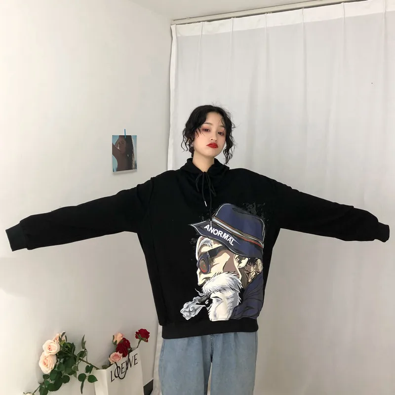 Ins BF женский свитер с принтом, уличная одежда Harajuku, повседневные свободные женские джемперы, осень, Bluza damsk