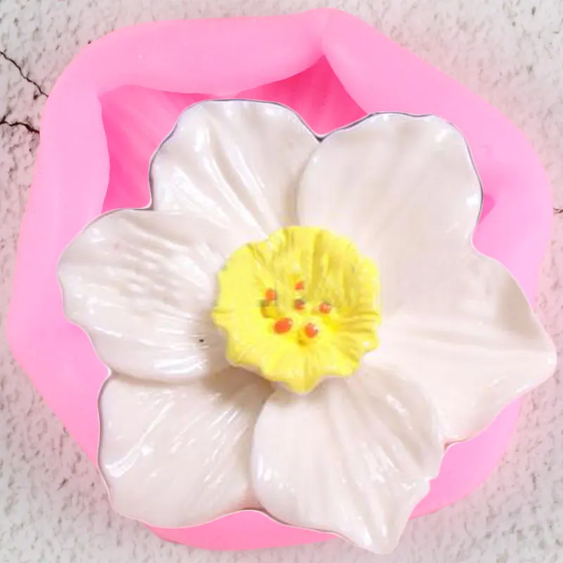 

Mini Rose Silicone Molds DIY Plumeria Flower Cupcake Topper Fondant Cake Decorating Tools Candy Clay Chocolate Gumpaste Moulds