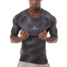 Mens Cool Dry Compression Baselayer Short Sleeve T-Shirt Workout Athletic Compression Shirts