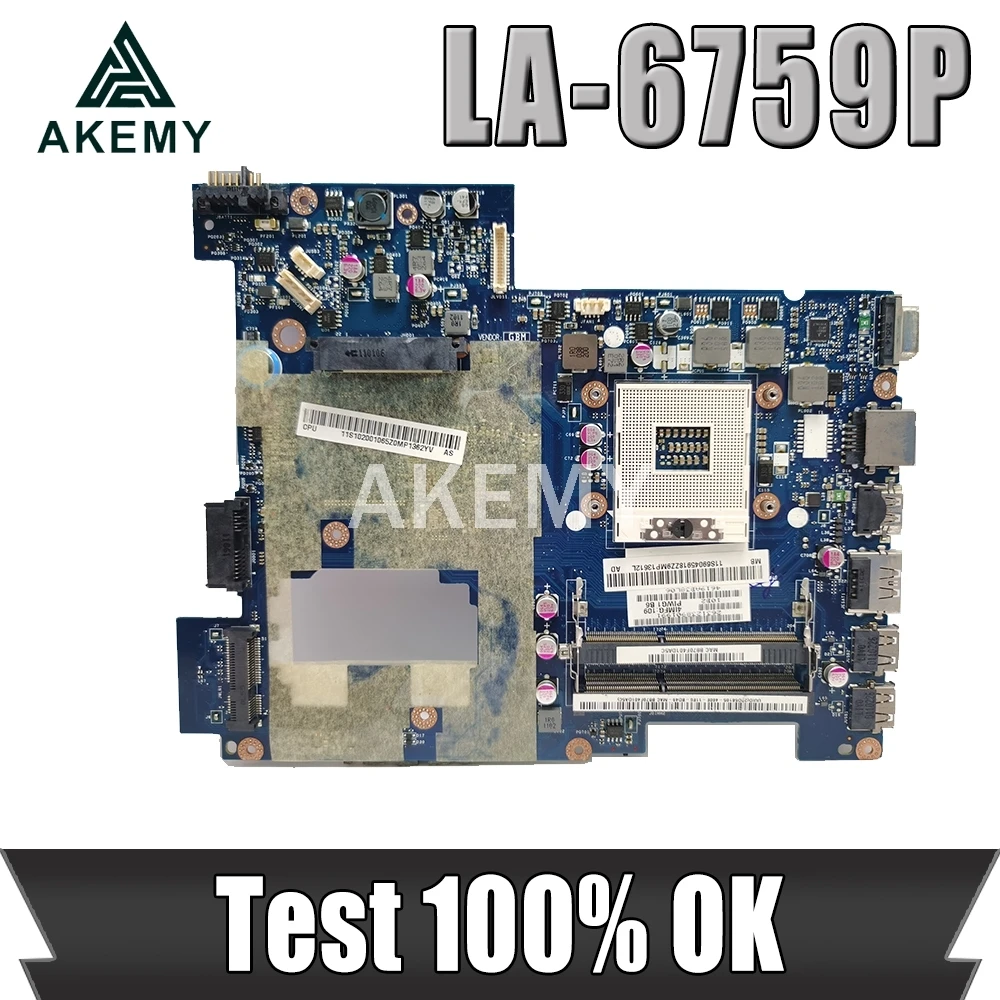 Akemy материнская плата для ноутбука Lenovo G470 PC PIWG1 LA 6759P HDMI full tesed DDR3|Материнские платы|