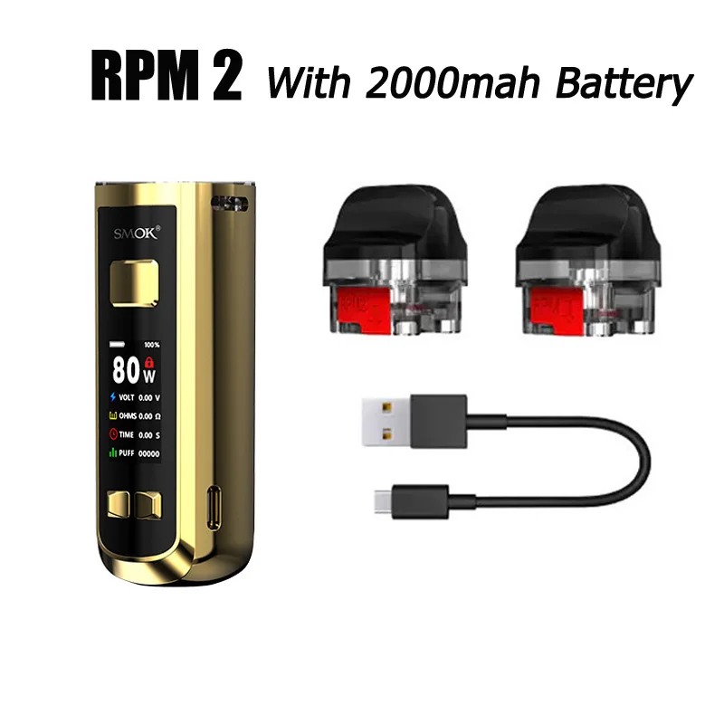 Tanio Zestaw SMOK RPM2 Pod 2000mah bateria 80W i RPM 2S Vape 7ml R… sklep