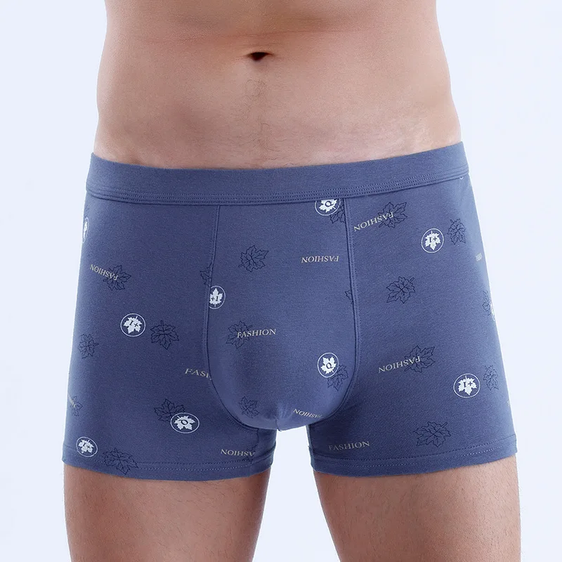 EXILIENS Maple Leaf Boxer Men Underwear Cotton Cueca Bermuda Masculina Ropa Interior Hombre Mens Boxers Man Calzoncillos Homme sexy guy underwear