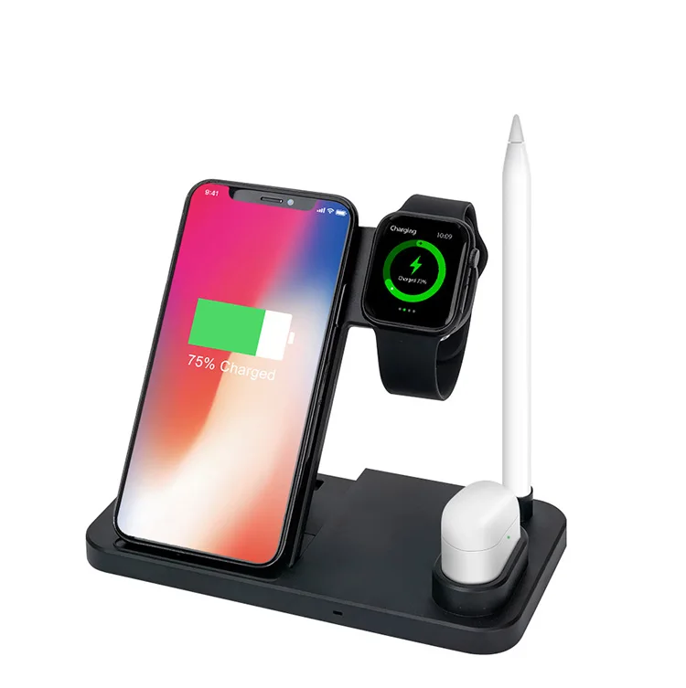 10 Вт Qi Беспроводное зарядное устройство для iWatch серии 4 3 2 AirPods Qi Быстрая зарядка для Apple Watch iPhone Xs Max samsung S9 Быстрая зарядка