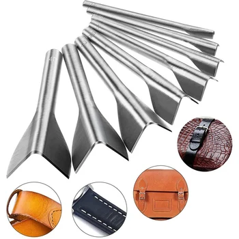 

Jiwuo 10-50mm V-Shape Leather DIY Handwork Tool Belt Round Fillet Shaped Punch Home Leather Cuttting Punch Craft Cutter Tools
