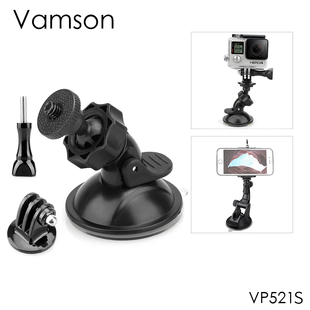 Автомобильная присоска Vamsonfor gopro hero 7 6 5 4 для экшн-камеры DJI OSMO стеклянная
