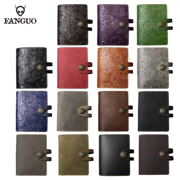 

60 Card Slots Holder Organizer Rectangular Unisex Business Card ID Card Bag Mini Wallet Driver's License Slots Genuine Leather