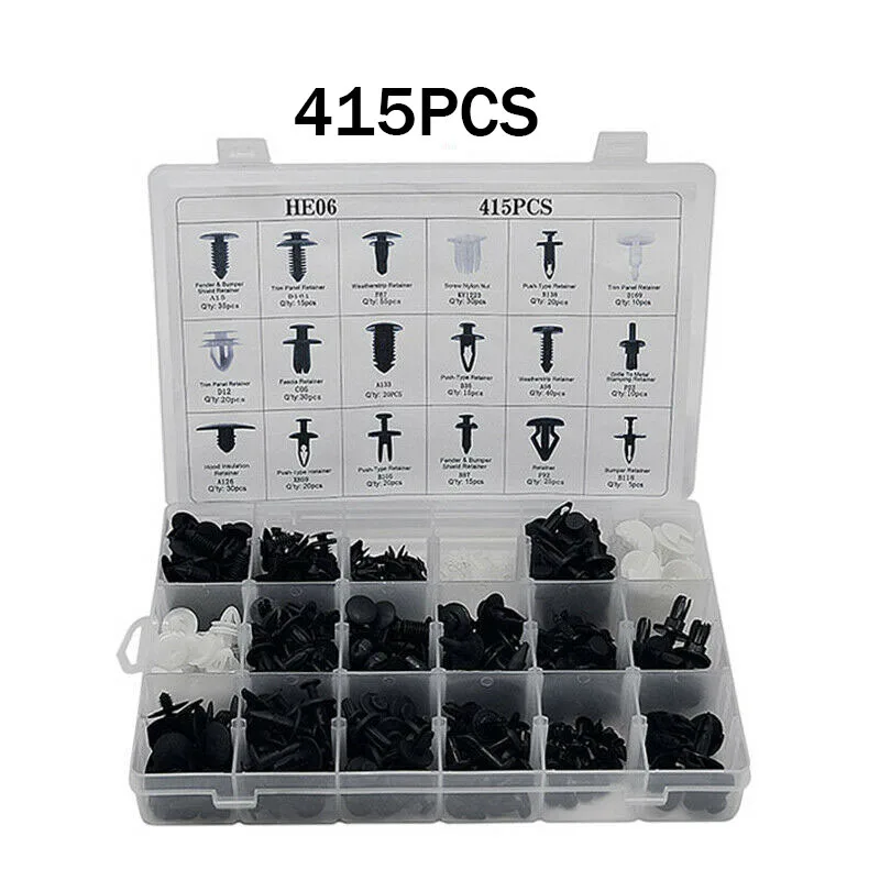 

415pcs Set Car Push Retainer Pin Rivet Trim Fasteners Clip Panel Moulding Kit 100% Brand New And High Quality