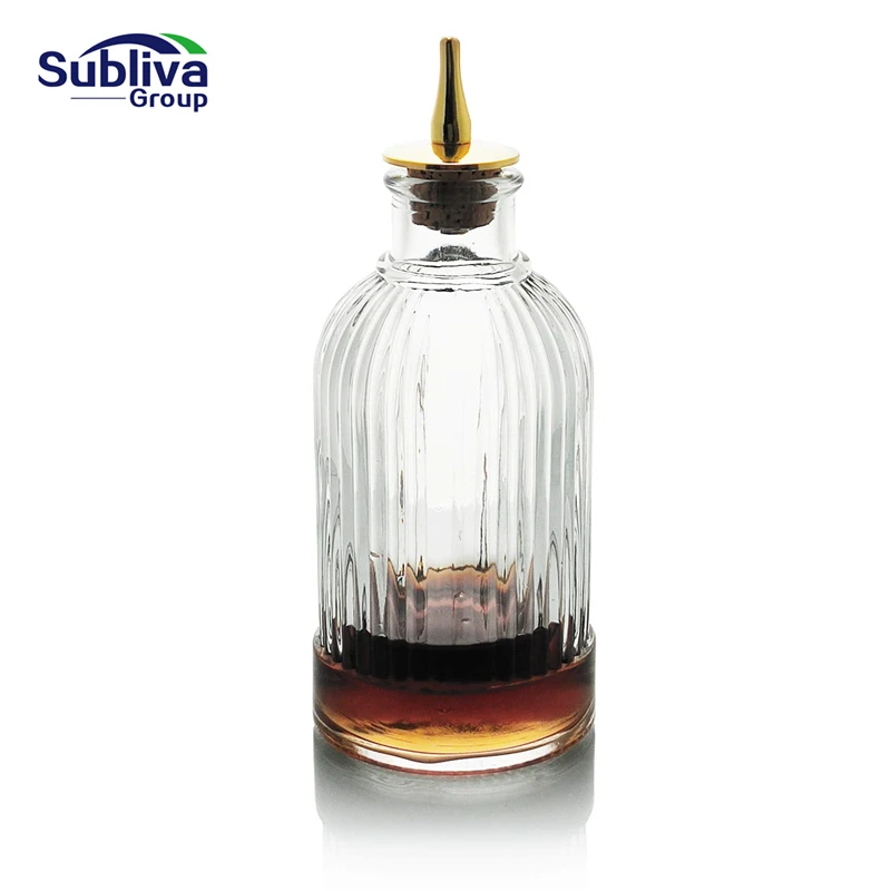 Bar Birdcage Dash botella amarga de vidrio, vertedor de licor, Kit de
