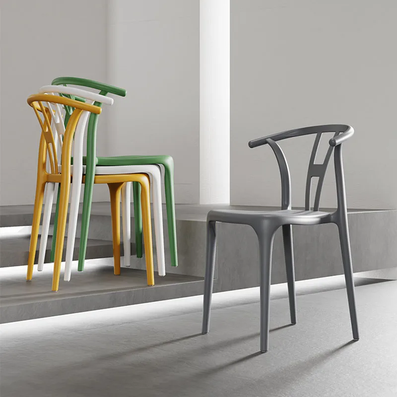 Plastic Horn Chair Modern Minimalist Chair For Home Nordic Dining Chairs Backrest Dining Chairs  Sillas De Comedor Chaises Salle